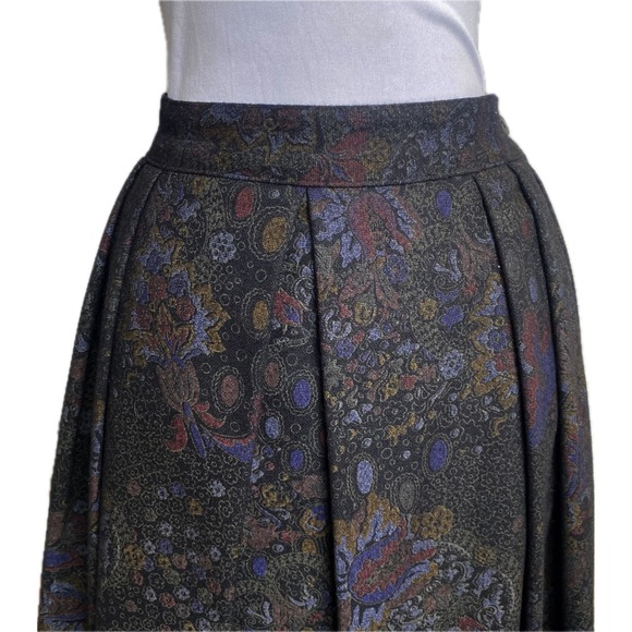 VTG HOCHBERG Germany Wool Pleated A-Line Midi Skirt Size 42 EUR - Picture 3 of 12